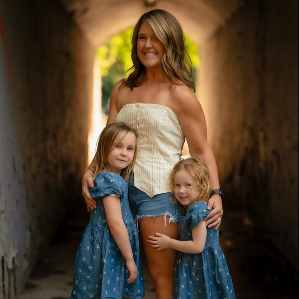 Bree with her two daughters